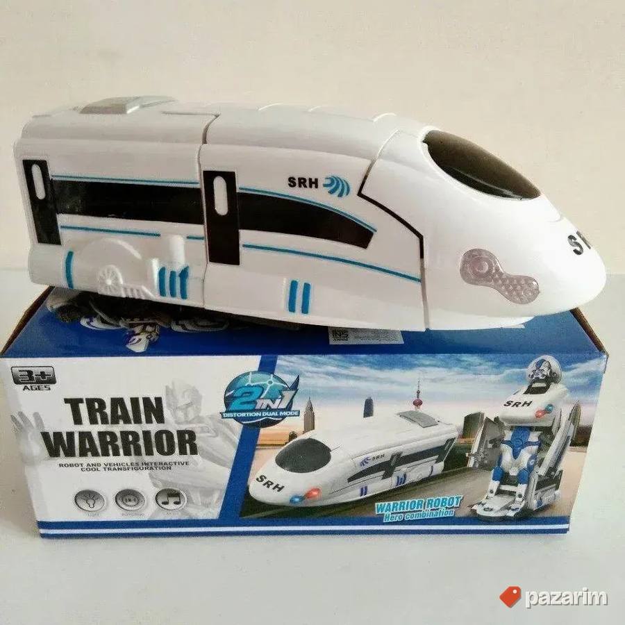 Beli robot VOZ transformers svetlosno zvučna igracka za decu 3