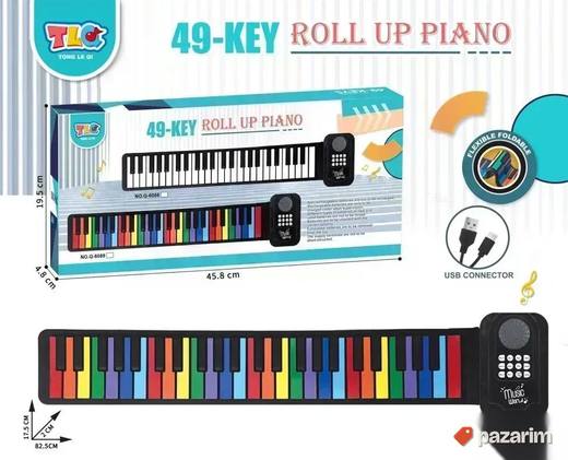 Šareni silikonski ROLL UP sintisajzer piano klavir 49 dirki