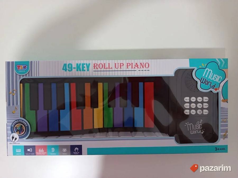 Šareni silikonski ROLL UP sintisajzer piano klavir 49 dirki 2