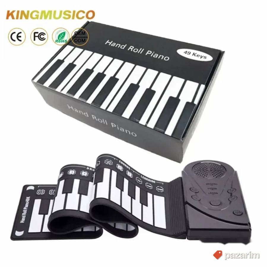 Šareni silikonski ROLL UP sintisajzer piano klavir 49 dirki 8