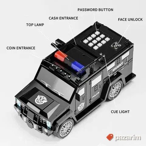 Kasica sef bankomat policijski dzip za stednju para za decu 3
