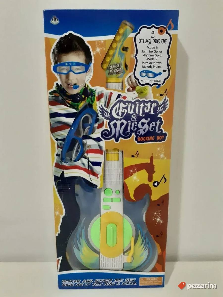 Gitara +NAOČARE sa mikrofonom za decu igracka 2