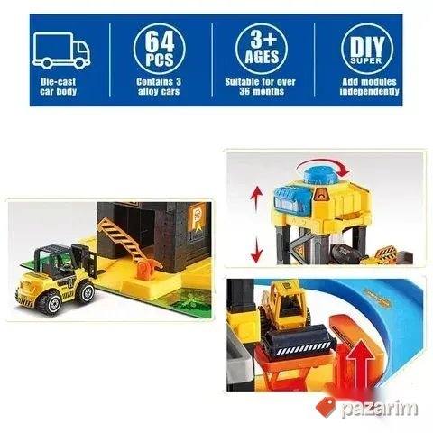 SUPER garaža 64 kom/4 nivoa/ lift/zvuk i svetlost igračka 2