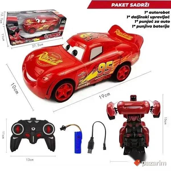 Auto CARS transformers MUNJA McQueen na daljinski igračka 2