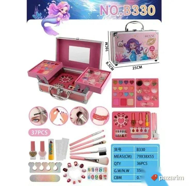 Metalni kofer SIRENA šminka+nokti set 37 delova za decu 1