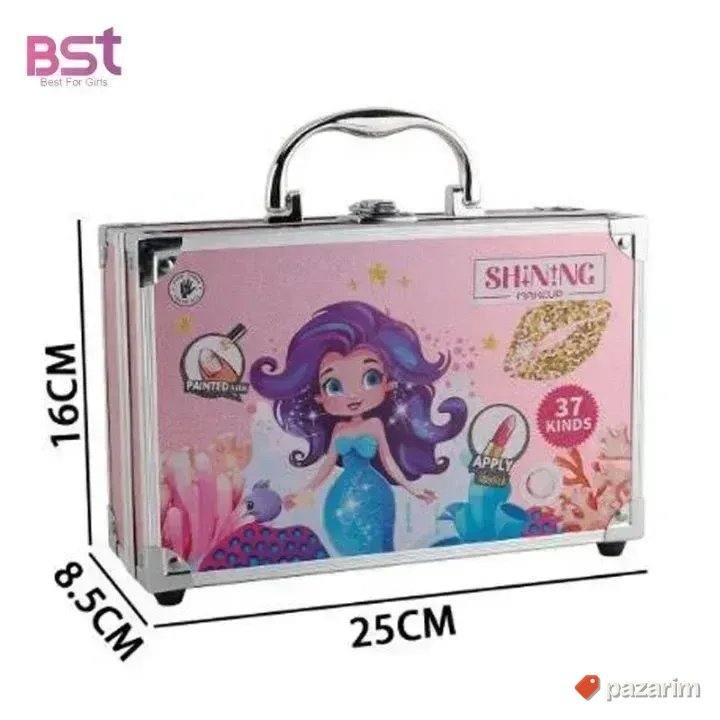 Metalni kofer SIRENA šminka+nokti set 37 delova za decu 2