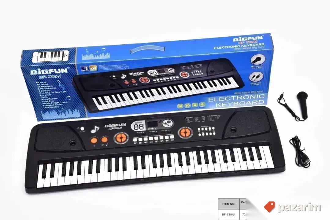 VELIKI sintisajzer BIGFUN +Mikrofon+Usb 61 dirka za decu 1
