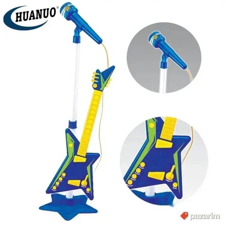 Gitara na žice + Stalak sa mikrofonom igracka za decu 1