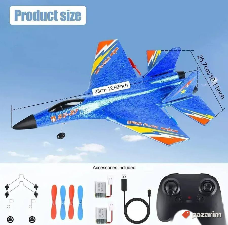 Avion SU-27 na daljinski / Gratis baterije 8
