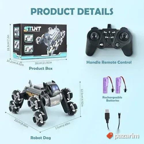 Robot PAS na 8 točkova Stunt na daljinski/ Gratis baterije 3