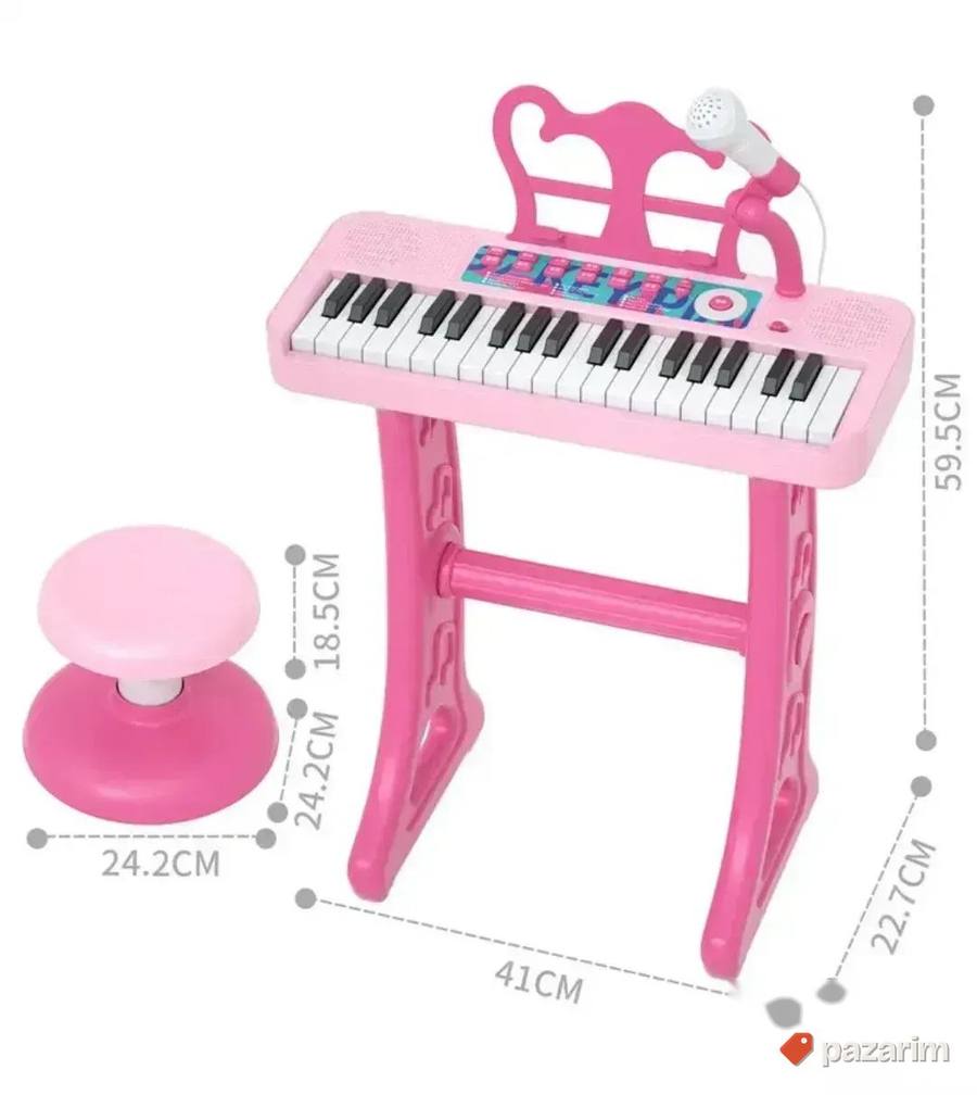 Klavir piano+Stolica+Mikrofon za decu 6