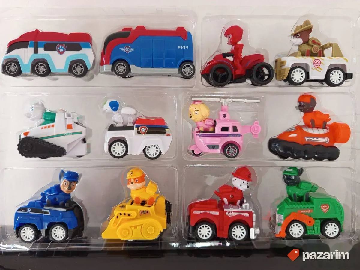 VELIKI set 12kom/ 9 Patrolne šape+1Rajder+2 Kamiona igračke 1