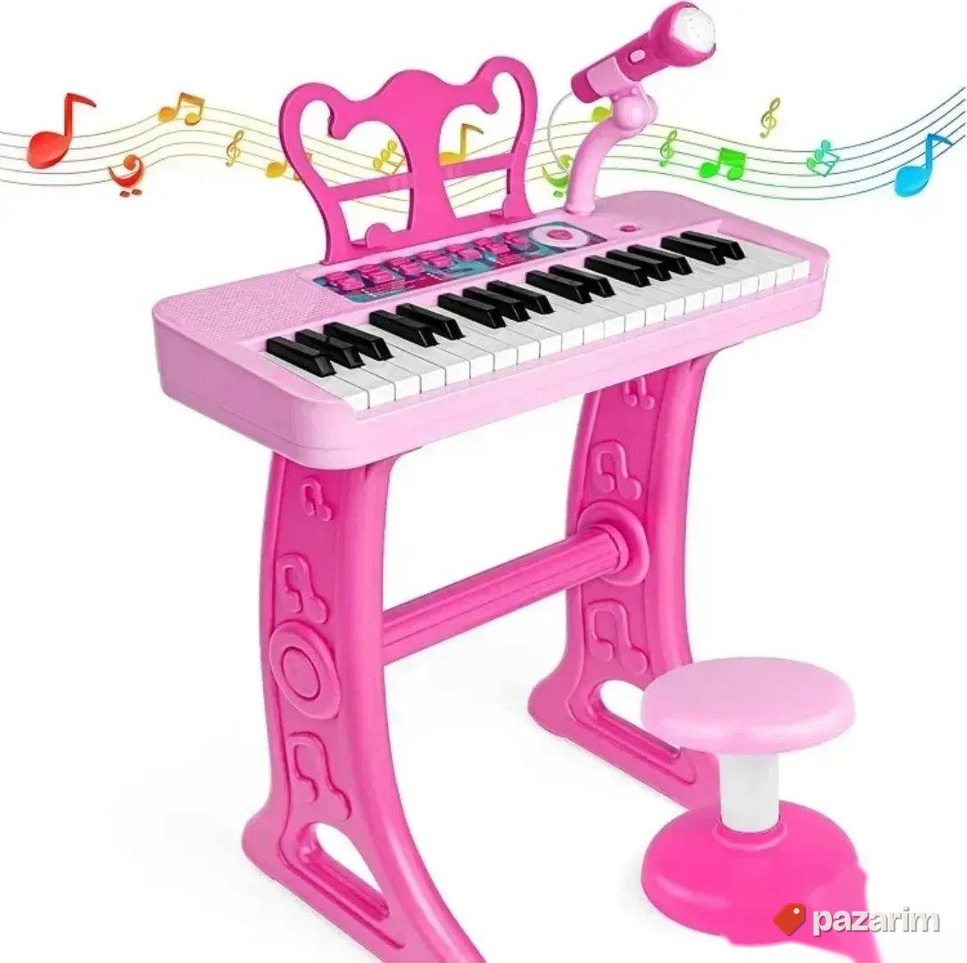 Klavir piano sa stolicom i mikrofonom za decu 1