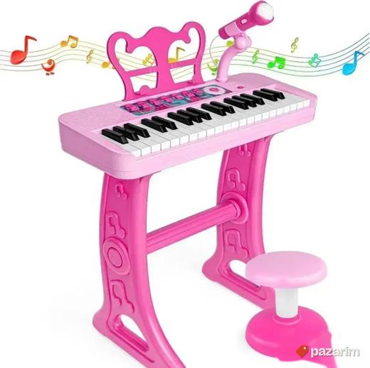 Klavir piano sa stolicom i mikrofonom za decu