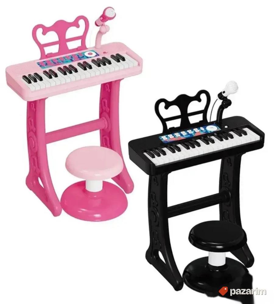 Klavir piano sa stolicom i mikrofonom za decu 7