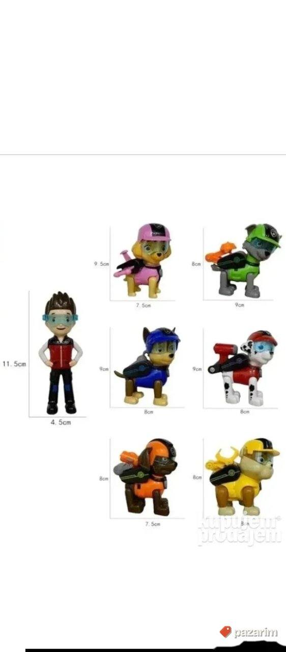Patrolne šape 6 figura + 1 figura Rajder igračke 2