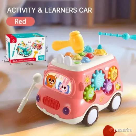 Edukativni autobus muzička svetlosna 6u1 igračka za decu
