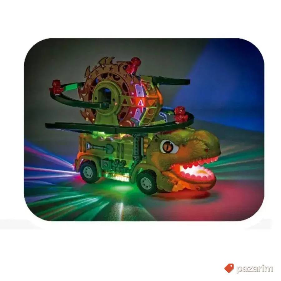 DINOsaurus kamion + TOBOGAN sa 3 mala dinosaurusa igračka 3