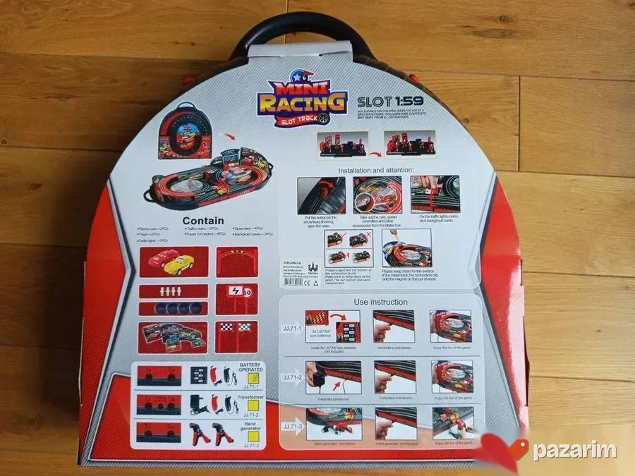 PRENOSIVA trkačka staza u boxu Cars +2 autića igračka 4