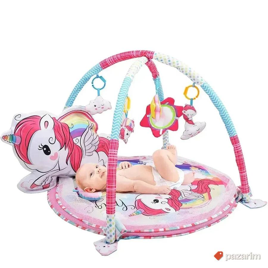 BABY GYM 3u1 prostirka / ogradica / jastuk JEDNOROG za bebe 4
