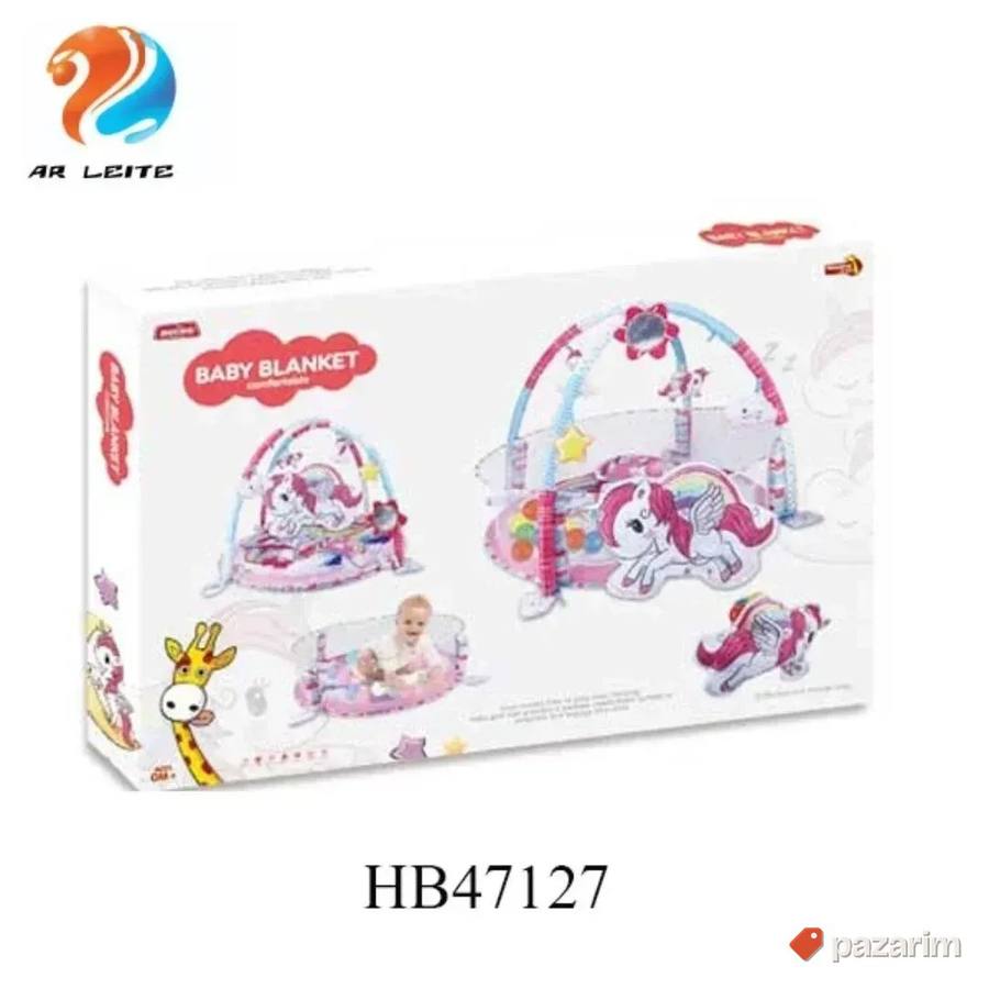 BABY GYM 3u1 prostirka / ogradica / jastuk JEDNOROG za bebe 5