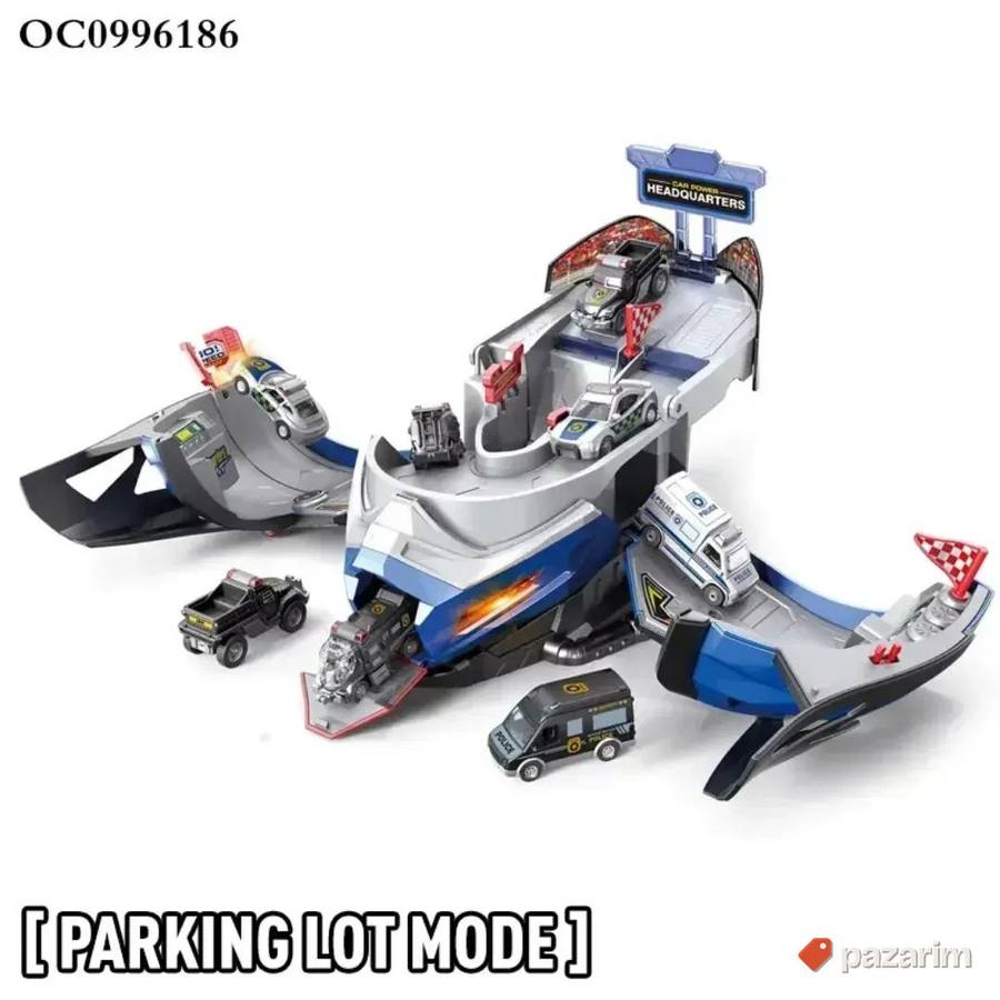 Transformers KACIGA policijska stanica 2u1+4 autića igračka 2