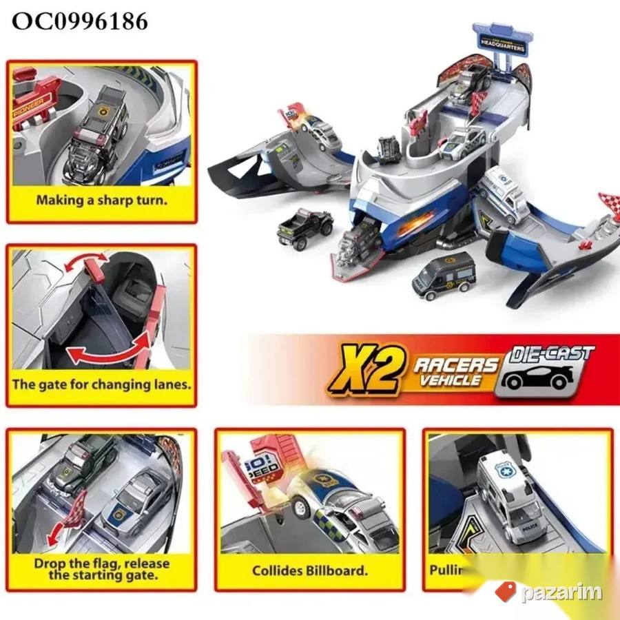 Transformers KACIGA policijska stanica 2u1+4 autića igračka 4