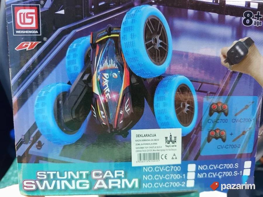 Auto na daljinski +Narukvica za ruku STUNT CAR igračka 4