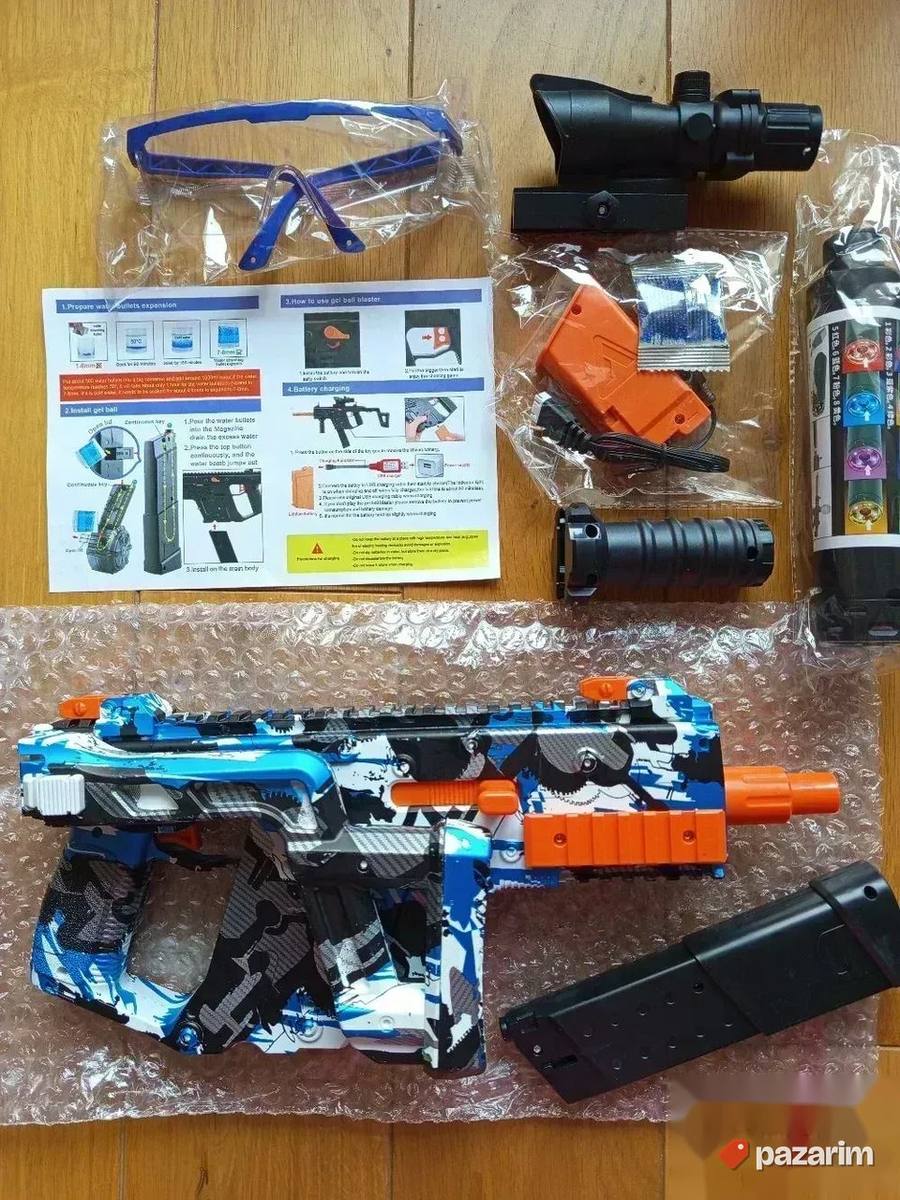 Puška VEKTOR + gratis 500 vodenih kuglica+ Naočare/igračka 7