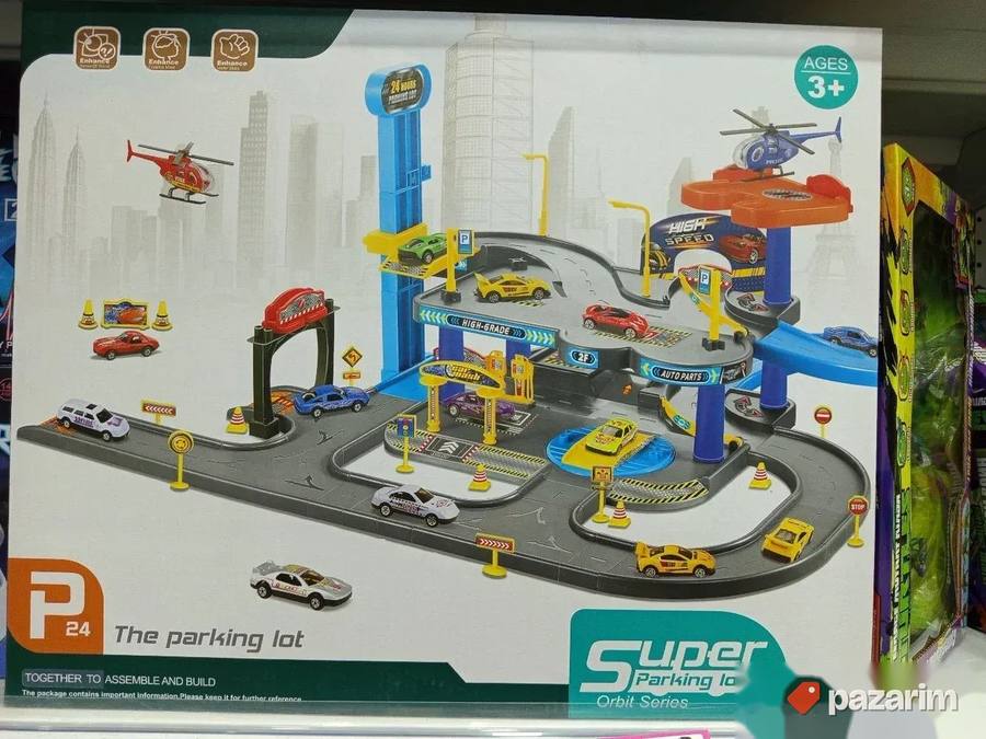 SUPER parking garaža sa helikopterom igračka za decu 7