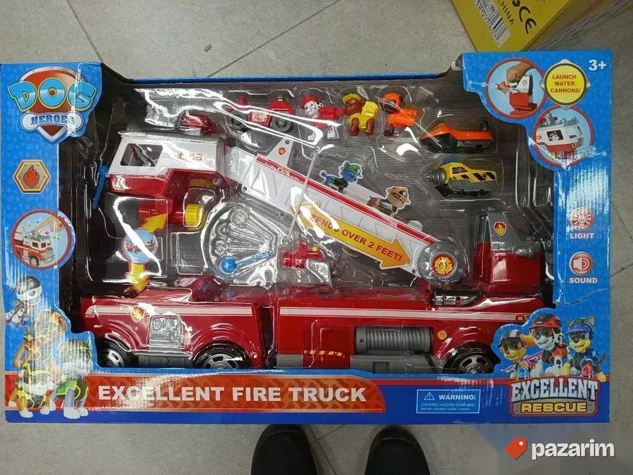 Patrolne šape VELIKI vatrogasni kamion sa dizalicom igračka 5