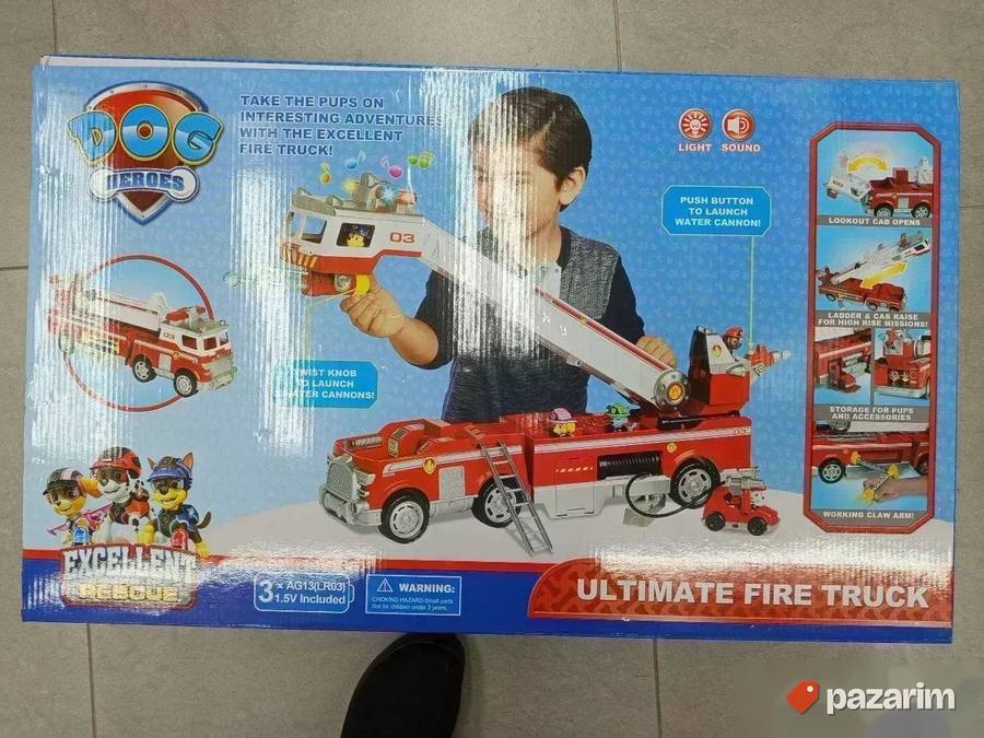 Patrolne šape VELIKI vatrogasni kamion sa dizalicom igračka 6