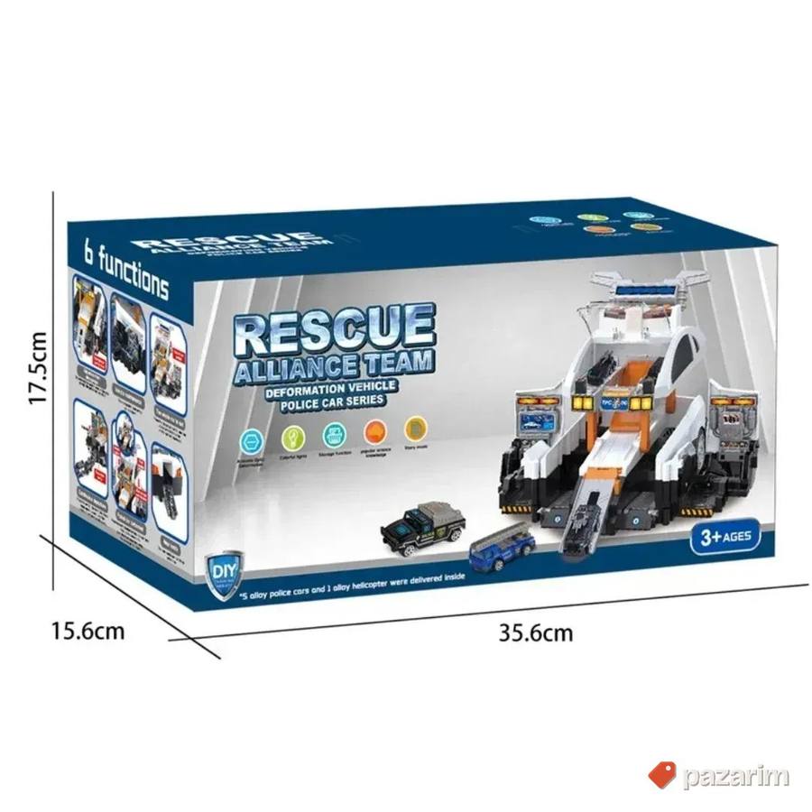 TRANSFORMERS Auto 2u1 se pretvara u garažu+ 6 autića igračka 4