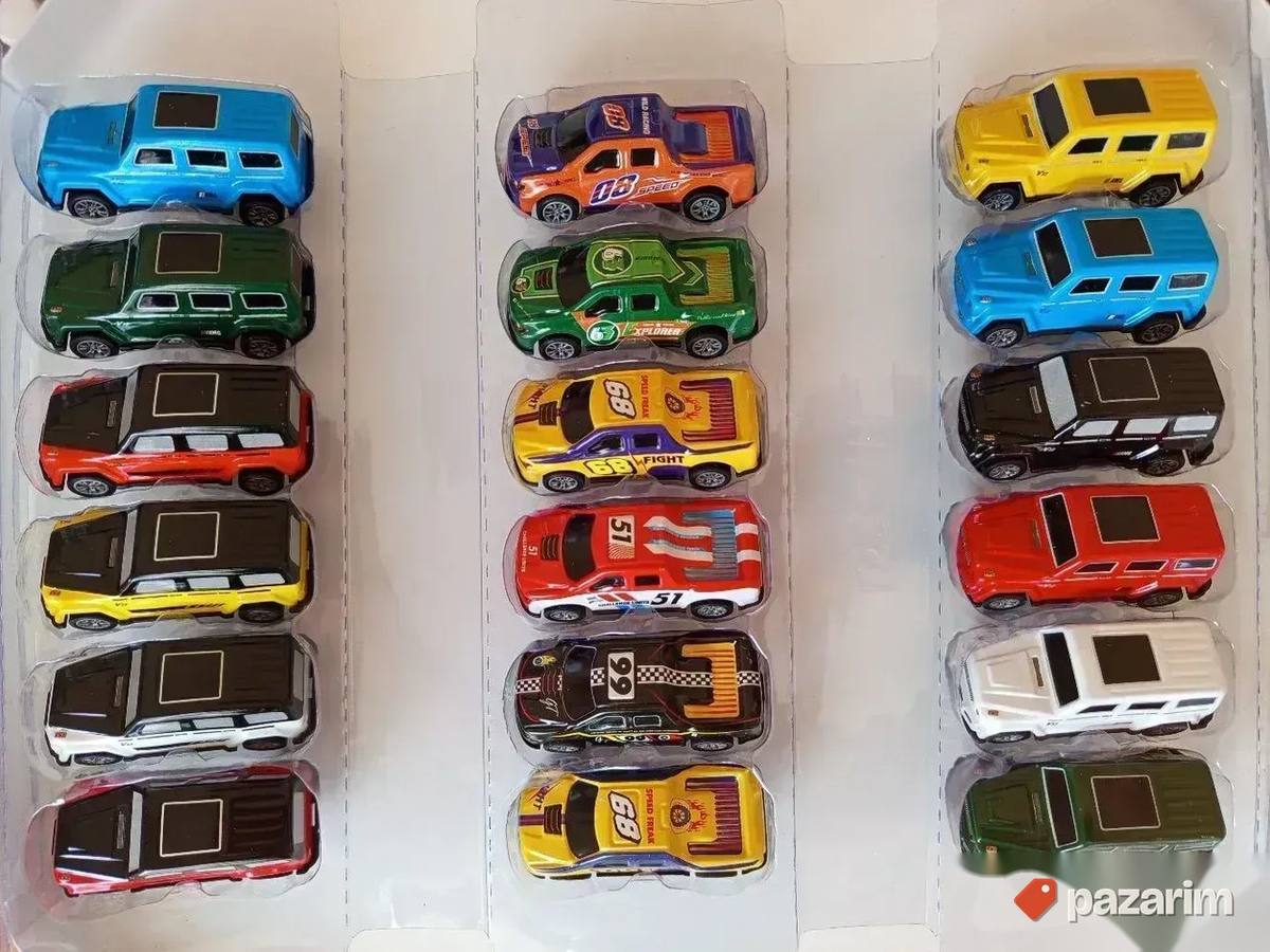 Set 18 PULL BACK metal raznovrsnih autića igračka 1