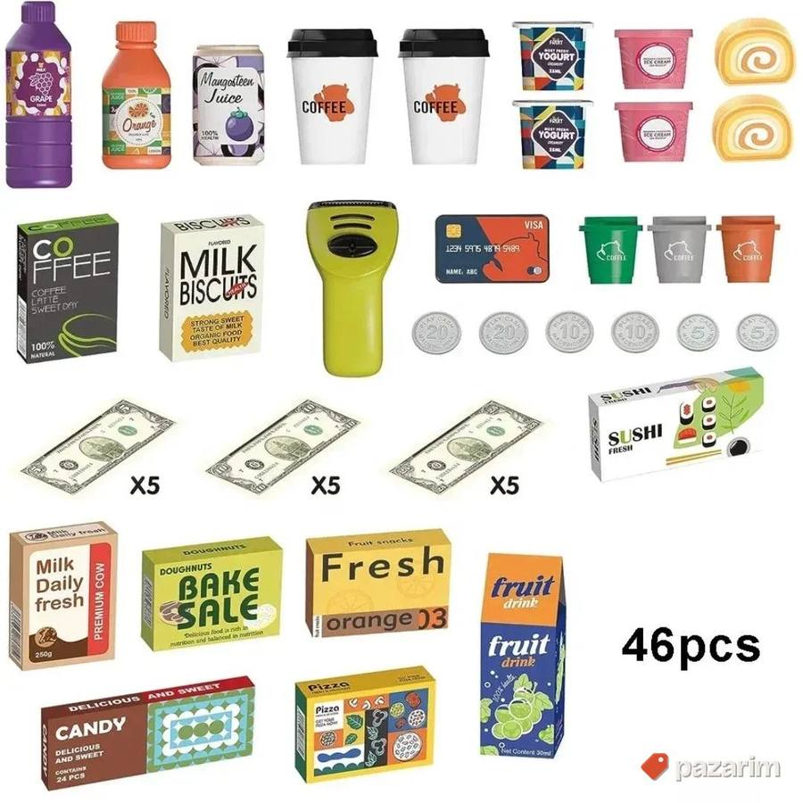 Supermarket 46 delova za igru za decu igračka 7