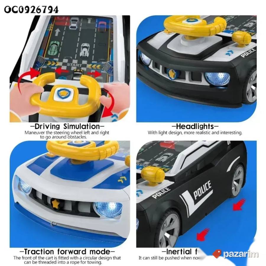 VOLAN simulator policijski auto trkačka staza igračka 7