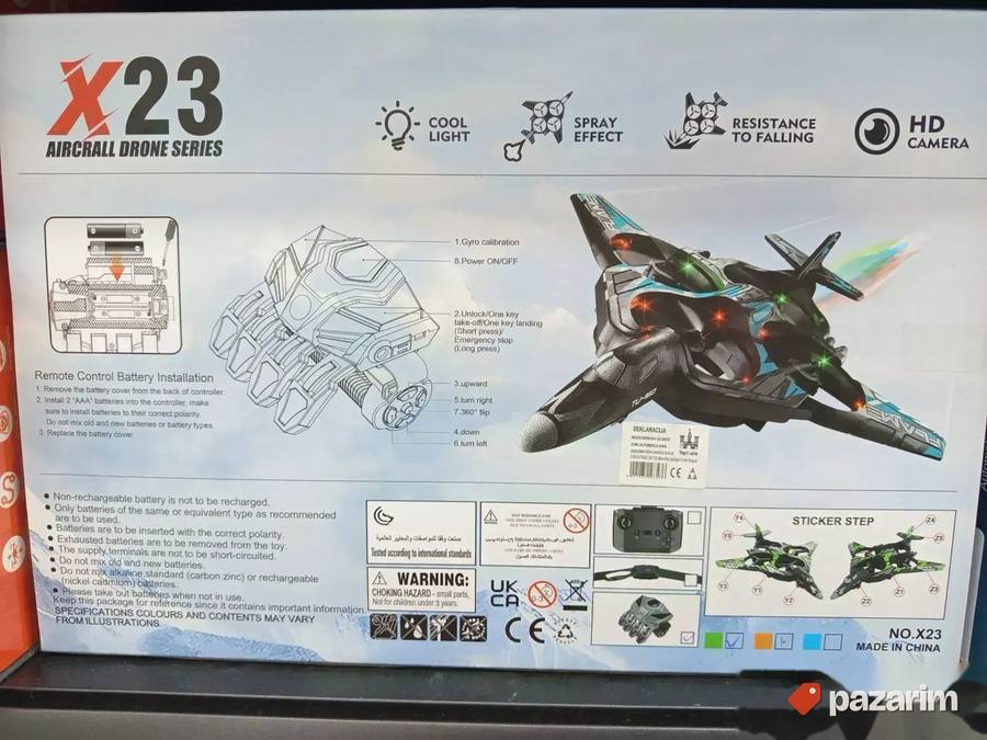 Avion dron X23 +HD kamera/ SPREY efekat+ Daljinski/ igračka 6