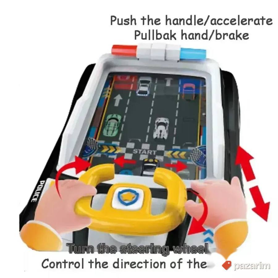 Policijski auto Volan simulator trkačka staza igračka 4