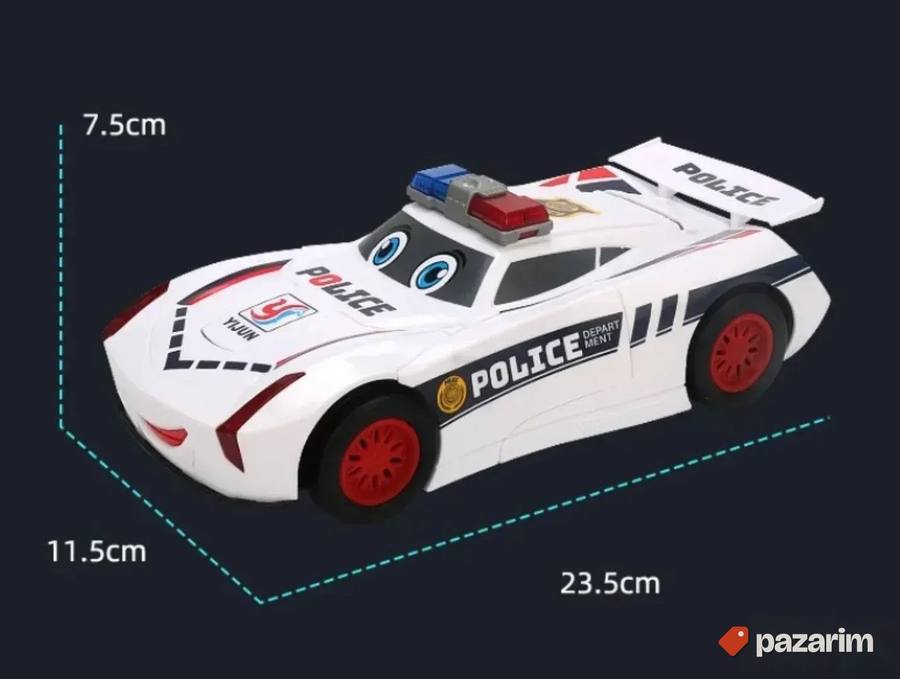POLICIJA auto transformers robot 2u1 igračka 5