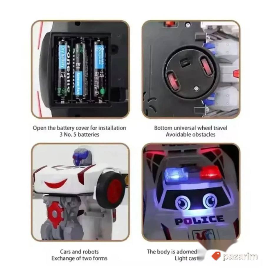 POLICIJA auto transformers robot 2u1 igračka 6