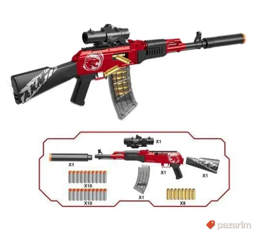 Velika puška AK-47 na mekane EVA metkiće igračka 3