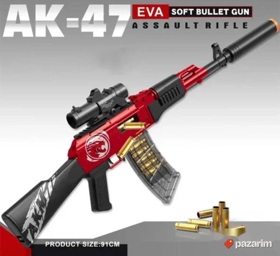 Velika puška AK-47 na mekane EVA metkiće igračka 5
