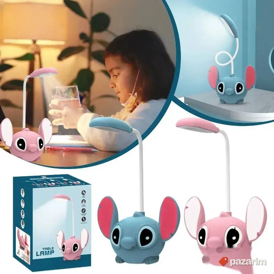 Dečija LED stona lampa STITCH sa rezačem za olovke igračka 5