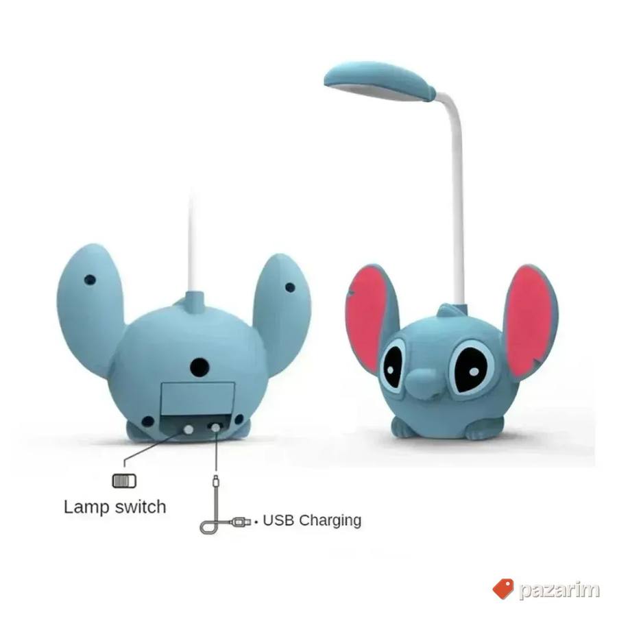 Dečija LED stona lampa STITCH sa rezačem za olovke igračka 6
