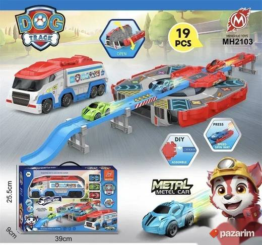 Kamion Patrolne šape rasklapanje u platformu+3 autića+19 pcs