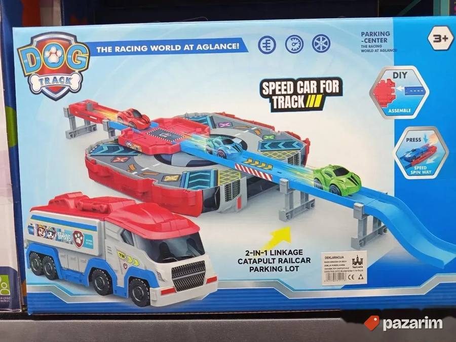 Kamion Patrolne šape rasklapanje u platformu+3 autića+19 pcs 3