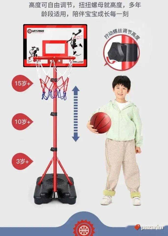 NOVO Koš KAIJIADI do210 cm + Velika košarkaška tabla + Lopta 2