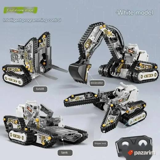 Bager 4u1 guseničar transformers 176 delova + Daljinski