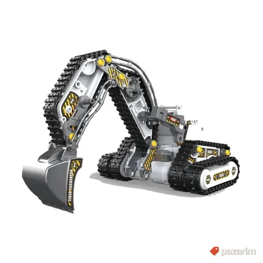 Bager 4u1 guseničar transformers 176 delova + Daljinski 3
