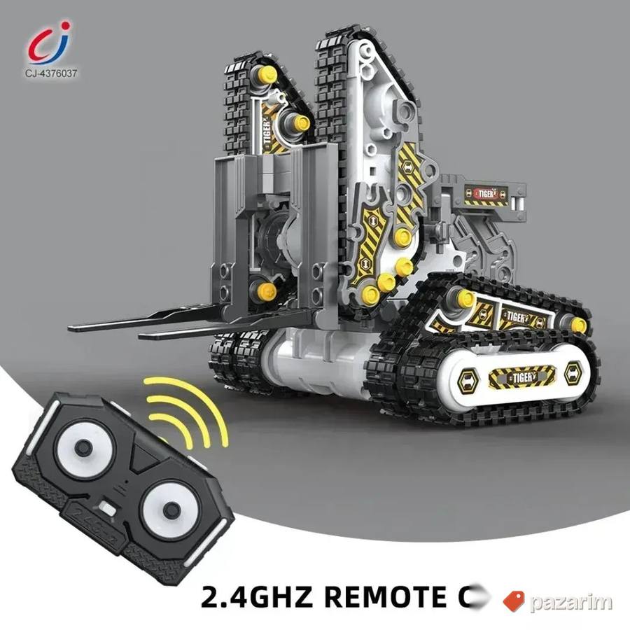 Bager 4u1 guseničar transformers 176 delova + Daljinski 4